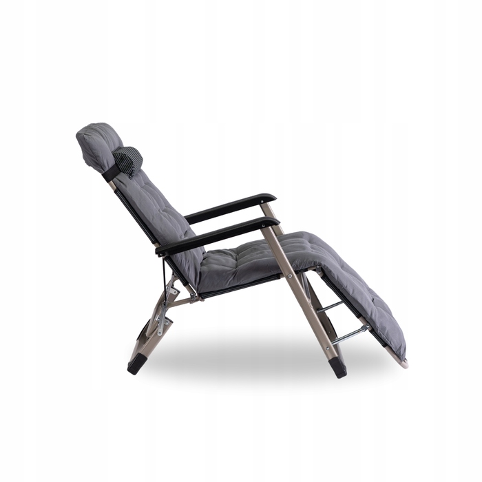 Шезлонг металевий сірий Mebel Elite