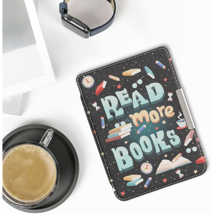 Чохол-книжка kwmobile для Tolino Shine 3 - яскравий чохол для eReader, блакитний, жовтий, зелений