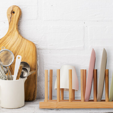 Relaxdays Bamboo Dish Drainer