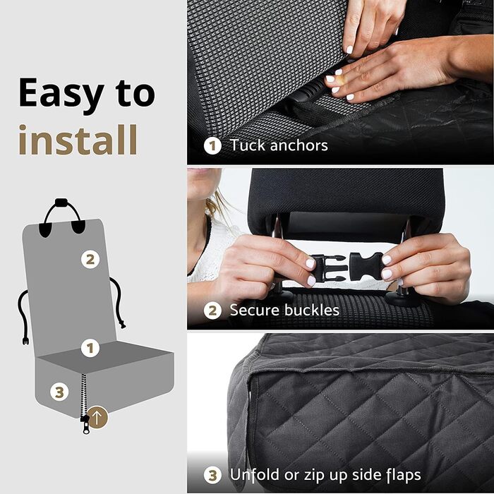 Автокрісло для собак OKYUK: водонепроникне, антиковзаюче, 2-в-1 для собак середніх та малих порід