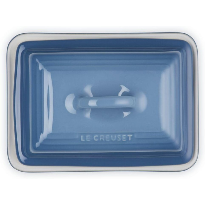 Le Creuset Stoneware Butter Dish, 900 g, 17 x 12.5 x 9 cm, Chambray, 70837174340000