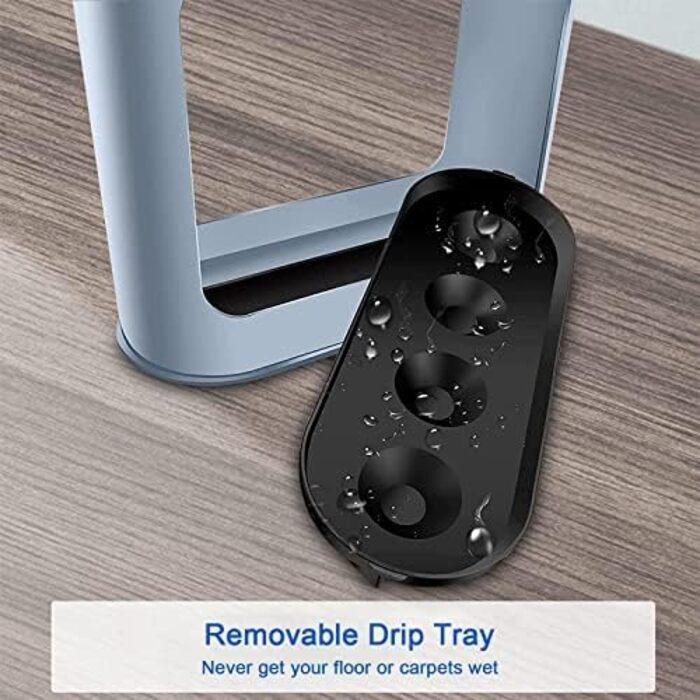 Підставка для парасольки з знімною підставкою для збору води, пластикова підставка для довгих/коротких парасольок, полиця для зберігання в приміщенні, блакитна