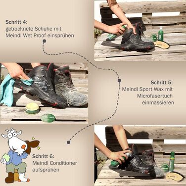 Meindl Leder MegaPack: Sportwax + Impregnator + Conditioner + Care Brush