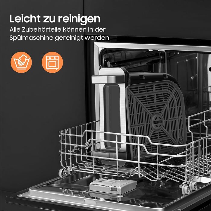 iceagle Hot Air Fryer XXL Air Fryer 8.5L - Hot Air Fryer with Viewing Window | Air Fryer, 7 Programs, 1700W, Space-Saving and Quiet Operation (55db)