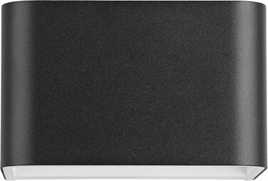 EGLO LED Wall Lamp Sania 5, 1-Light Wall Lamp Modern, Minimalist, Metal Wall Lighting in White, Satin Plastic, LED Bathroom Lamp Warm White, IP44 (13 cm, Black)
