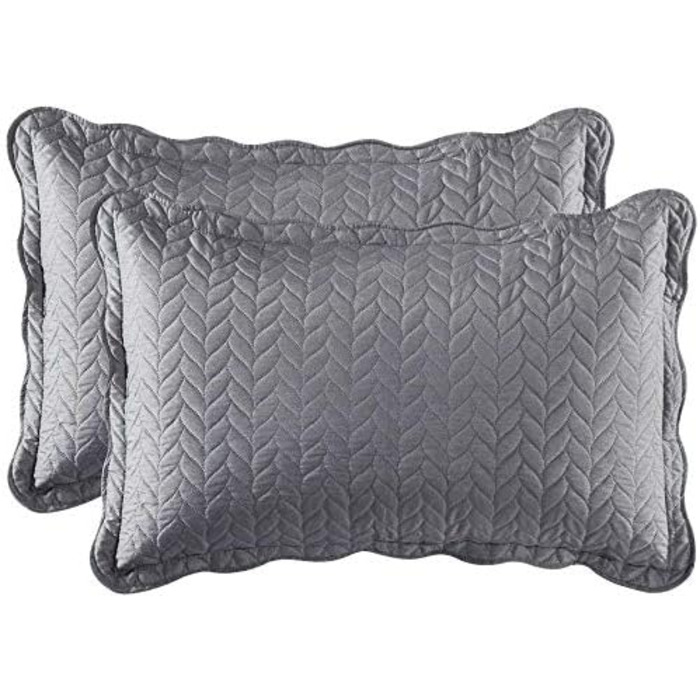 Торба для ковдри з декоративним стеганим покриттям MOONLIGHT20015, 2 наволочки, сірий колір, для спальні, двоспальне ліжко