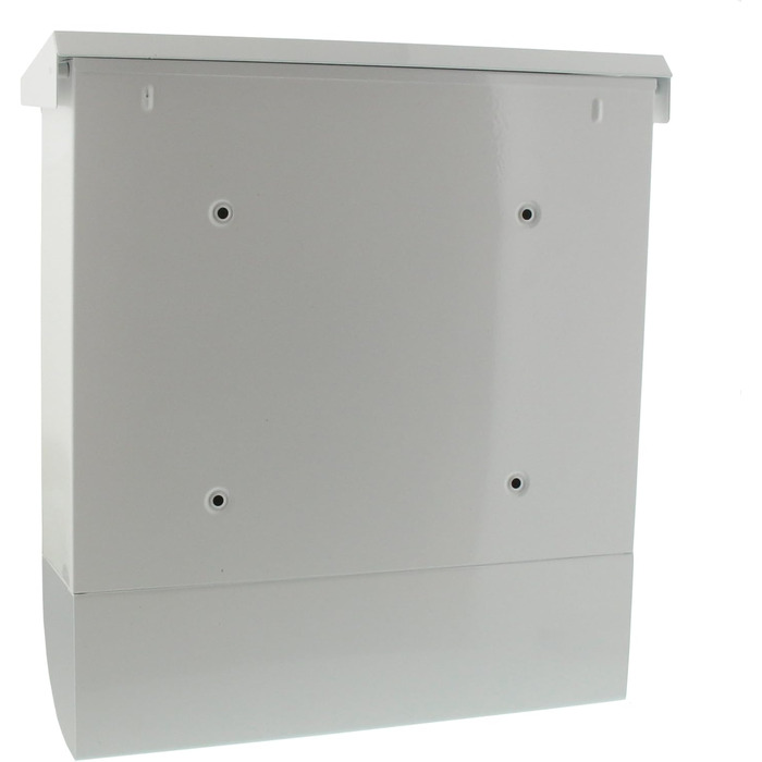 Поштова скринька Burg Wächter Vario ANT з газетницею та табличкою для імені, оцинкована сталь, формат DIN C4, 2 ключі, біла