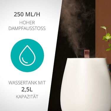 Ультразвуковий зволожувач повітря Duux Tag 2 - 2.5л, до 30м², для спальні (білий)