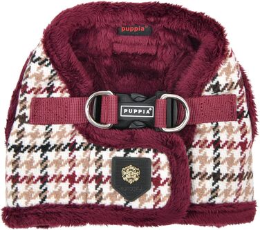 Жилет для собак Puppia Gianni Step-in, теплий зимовий дизайн, квітковий принт, винотний колір, розмір L