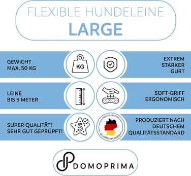 Рулетка для собак DOMOPRIMA, 3 розміри (S, M, L), 4 кольори (сірий, блакитний, зелений, рожевий) з відбиваючим ремінком. Зелена рулетка, розмір L