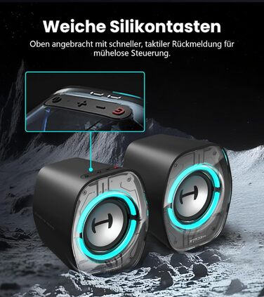 Комп'ютерні колонки Edifier G1000 II з RGB-підсвічуванням, Bluetooth, USB-C, AUX, для PC, PS5, Switch (чорний)