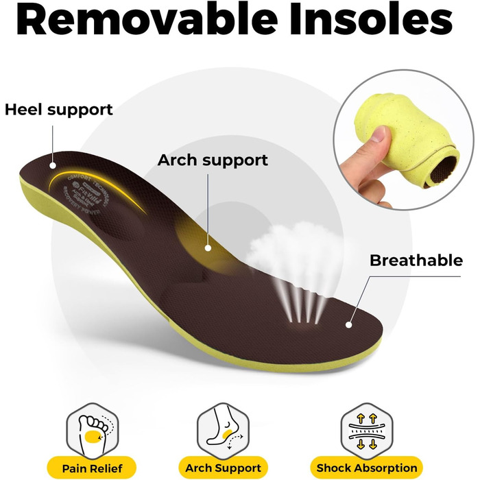 Домашні тапочки для чоловіків FitVille з широкою колодкою, зручні та з підтримкою склепіння стопи, розмір 41-50 (42 EU, коричневі)