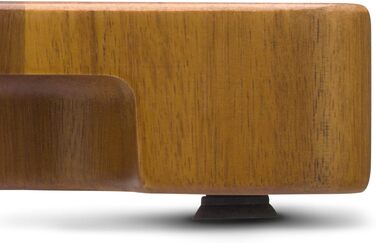 Дерев'яний обробний стіл WMF Schneidebrett Holz, великий, масивний, 40 x 32 x 4 см, акація, захист леза, велика поверхня, кухонний стіл, стильна окантовка, гумові ніжки