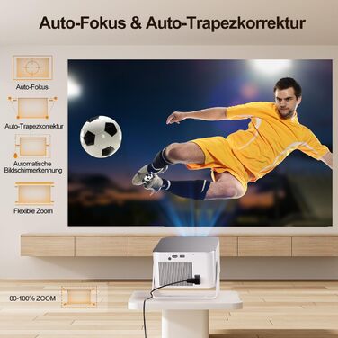 Magcubic Mini Beamer 4K/8K: Портативний проєктор з Android 14, WiFi 6, Bluetooth 5.4, автофокусом та 12W динаміком. Модель HY350MAX