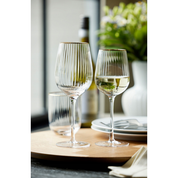 Келихи для білого вина Lyngby Glass Palermo, білі, 300 мл, 4 шт.