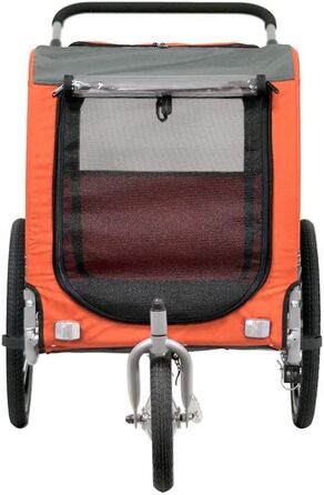 PAPILIOSHOP: Причіп для собак та котів, візок для домашніх тварин (Оранжевий L)