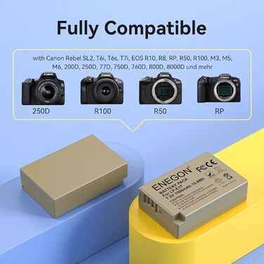Зарядний пристрій ENEGON LP-E17 20W Dual з 2x акумуляторами 1500mAh для Canon EOS R10, R8, RP, R50, R100 та інших моделей