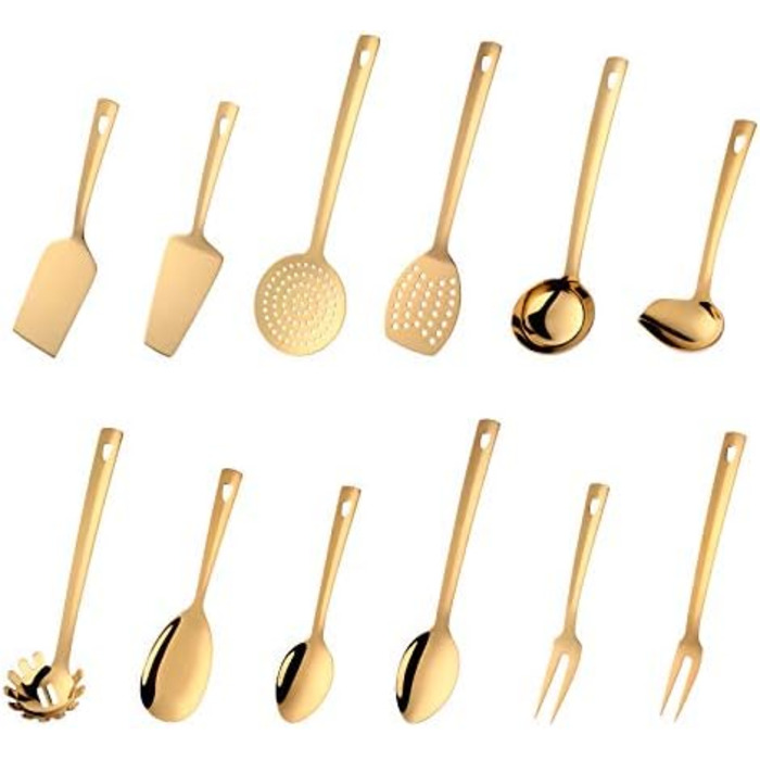 Набір кухонних аксесуарів 12 шт. з нержавіючої сталі - кухонний інвентар, посуд, інструменти для кухні