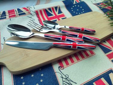 Набір столових приборів Exzact Rostfrei Stahl (16 предметів) з дизайном Union Jack
