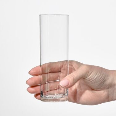 Krosno Beverages Glass Water Glasses | 12-Piece Set | 200 ml | Pure Collection | Perfect for Home, Restaurants, and Parties and Events | Dishwasher Safe
