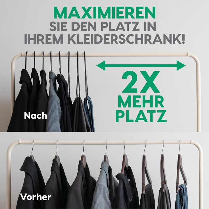 Набір з 30 чорних вішалок для одягу Iris Ohyama CHM-39, 39 см, пластик