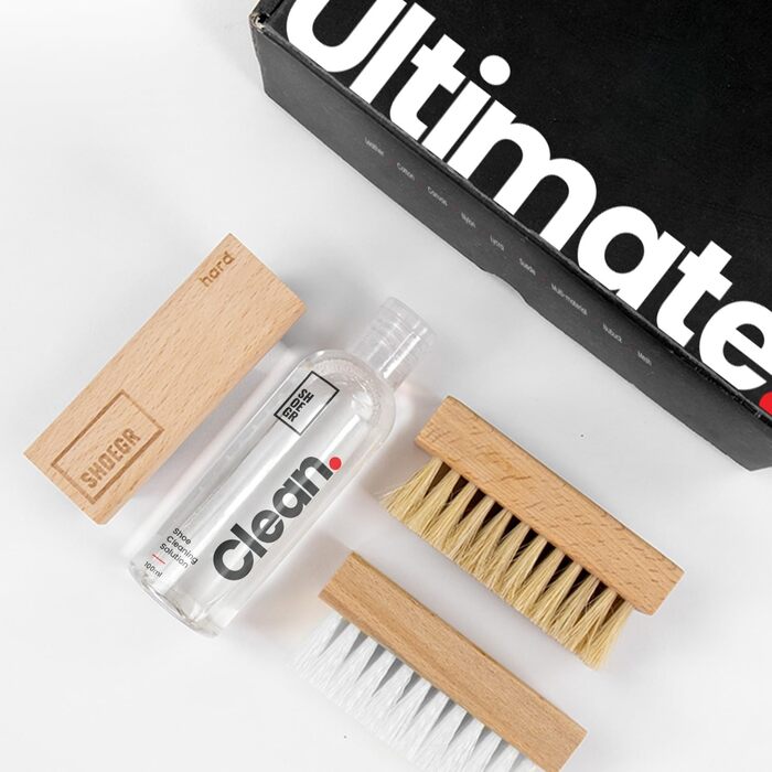 SHOEGR Ultimate Shoe Cleaning Set | Suitable for Sneakers, Nubuk, Canvas, Knit | Shoe Care Set – Cleaning Solution, Brushes, and Microfiber Cloth