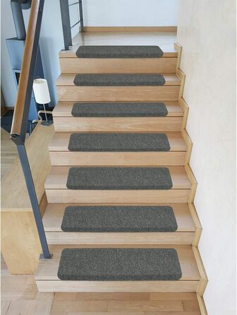 Ступінчасті килимки Kettelservice-Metzker Ramon (сірий, 15 шт.) - 65x24x3,5 см