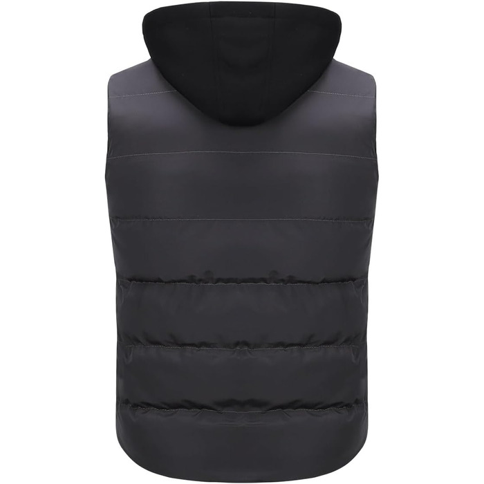 Чоловіча степкова жилетка YOUTHUP з капюшоном для активного відпочинку та зими, легка, вітронепроникна (Сірий, XS)