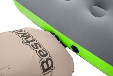 Надувний матрац Bestway Roll & Relax Twin 188x99x22 см, сірий, для відпочинку