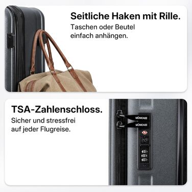 Розкладний валіза-тролей з жорсткою обшивкою та верхньою відкривальною панеллю, компресійним ременем та додатковим місцем для зберігання | Міцний, розтяжний, стійкий до подряпин, легкий (Бізнес-сірий, L-65см) L-65см Бізнес-сірий