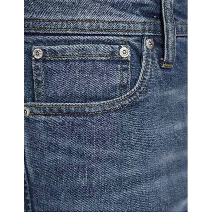 Джинси чоловічі JACK & JONES Tim Original Agi 010 Slim Straight Used Look, бавовна з еластаном, синій денім 32W/32L