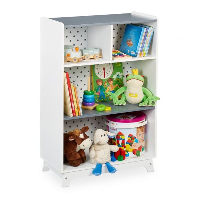 Relaxdays Children's Shelving Unit with 4 Open Compartments