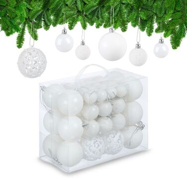 Relaxdays Set of 50 Christmas Baubles