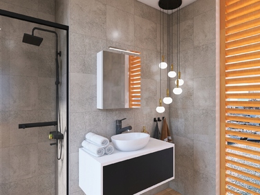 Шафа у ванну кімнату з дзеркалом та LED-підсвіткою Better Home, 50 x 60 x 14 см