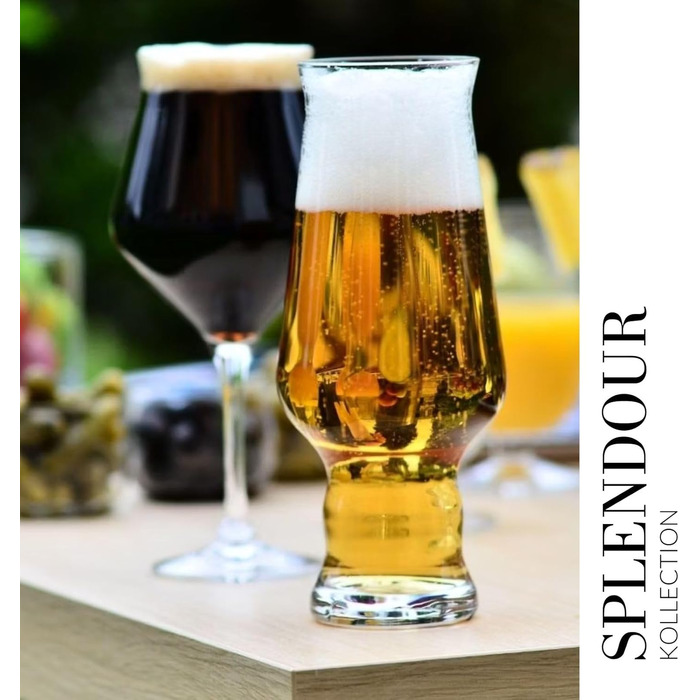 Набір склянок KROSNO Craft Bier Splendour | 6 шт., 400 мл | Для пива, вечірок, посудомийна машина