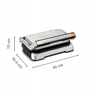 Електричний контактний гриль Tefal OptiGrill XL, розкладний, 2200 Вт