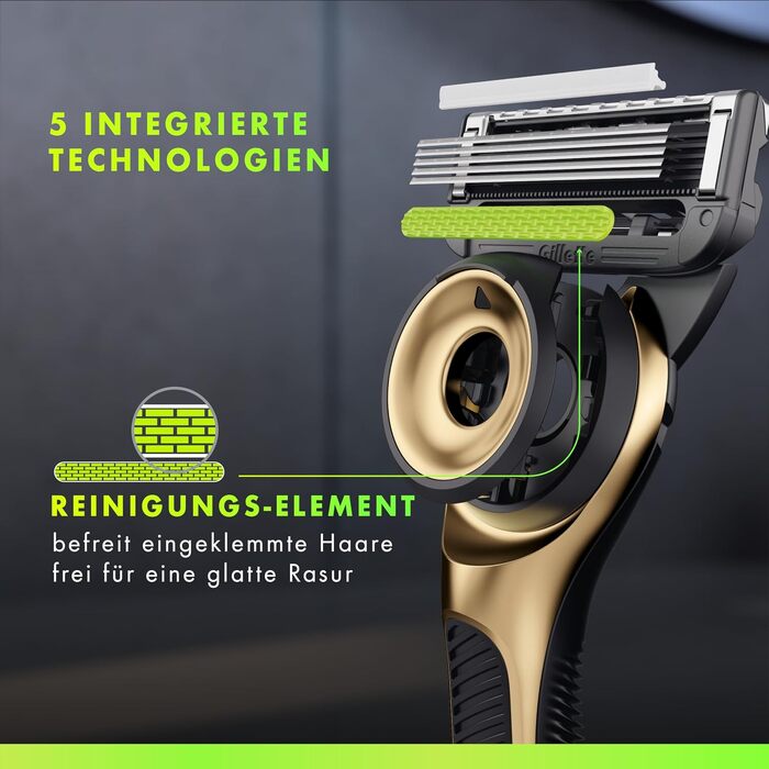 Чоловіча бритва Gillette Labs, металевий станок для вологого гоління, сірий (бритва + 1 лезо)