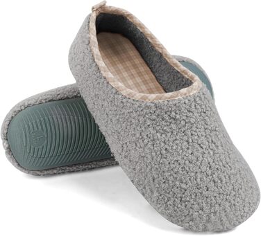 OFFCUP Теплі жіночі халати з меморі-піни: зимові халати, халати з бавовни, халати з плюшу, сірі, 37-38 розмір