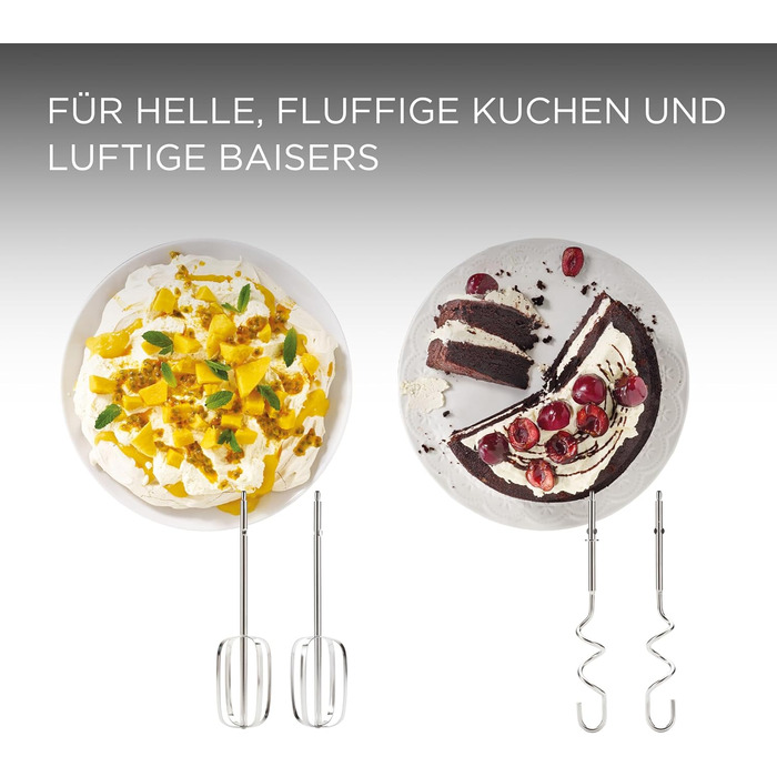 Міксер Kenwood QuickMix+ HMP50.000WH - ручний, 650 Вт, білий, з нержавіючої сталі, для випічки та приготування їжі