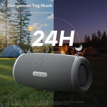 Tribit StormBox Lava: Портативна Bluetooth колонка 80 Вт, 24 год, IP67, чорний
