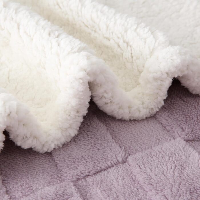 Плед Gracelife Sherpa з м'якого флісу, теплий та пухнастий, 150 x 200 см, сірий