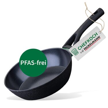 Grill-сковорода FACKELMANN Chefkoch Hamburg керамічна 28 см з антипригарним покриттям (алюміній, для всіх плит, духовки)