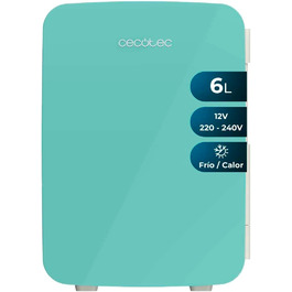 Міні-холодильник Cecotec Bolero MiniCooling Bahamas Mint 6 л, 12V-220V, для авто та кемпінгу, охолодження/нагрівання