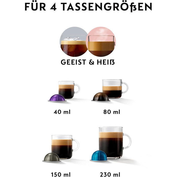 Кавомашина Nespresso Vertuo Pop ENV90.P: Cold Brew, Bluetooth, 4 розміри чашок, без Aeroccino, Pacific Blue