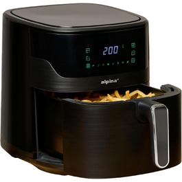 Фритюрниця Alpina Heißluft XXL (6л) з цифровим дисплеєм: для 4-6 осіб, 80-200°C, таймер до 2 годин, 1800W