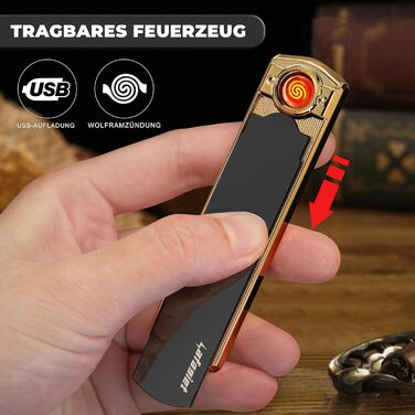 Вишукане екіпірування для курця: Zigarettenetui Lafagiet XL666 з запальничкою, 18 шт. King Size, LED-дисплей, подарунок на День батька