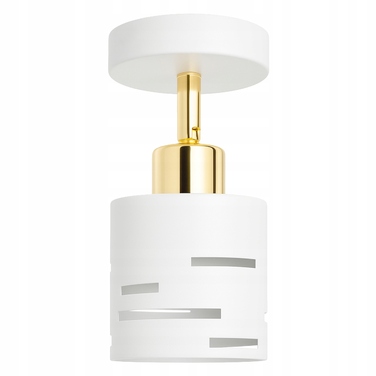 Настінний світильник 2в1 та підвісна стельова лампа E27, біло-золотий гламур