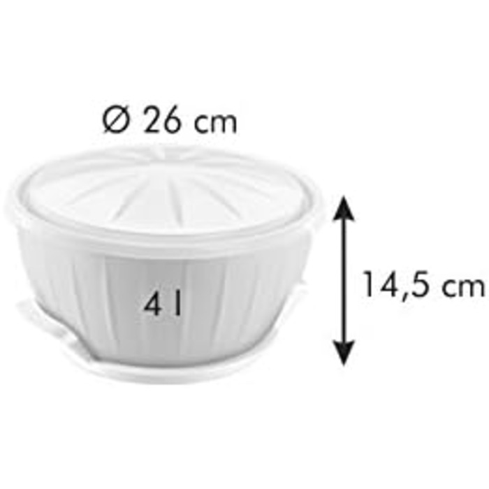 Tescoma Yeast Dough Bowl with Gel Cushion and Popp Lid DELÍCIA ø 26 cm
