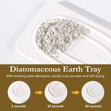 Підставка для мила Shinowa з подвійним шаром та знімним контейнером для води, білий мармур (порожнистий)