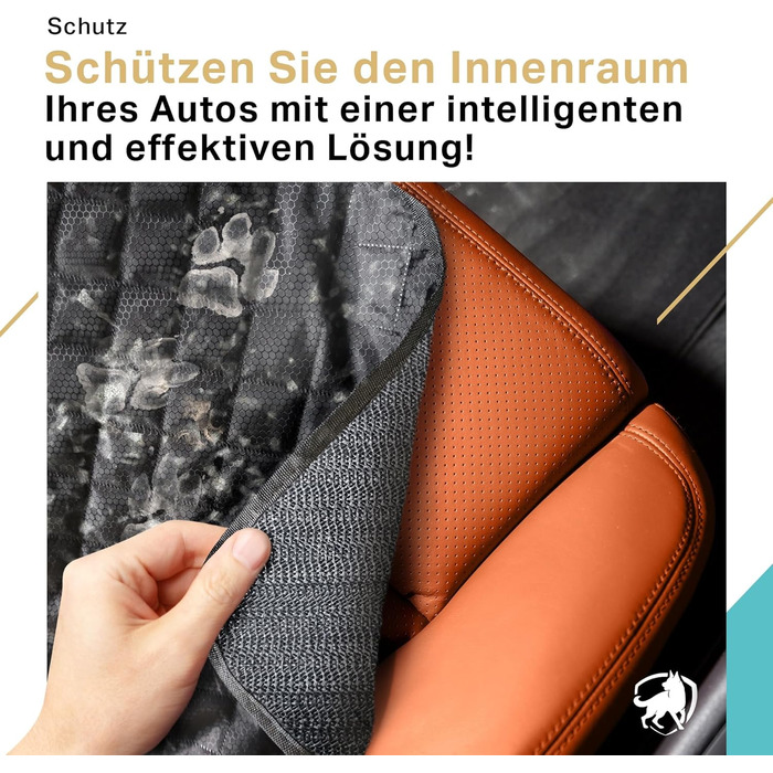 Захист для автосидіння для собак PETPROVED: водонепроникний, з аксесуарами. Захист заднього сидіння авто, автодеки для собак